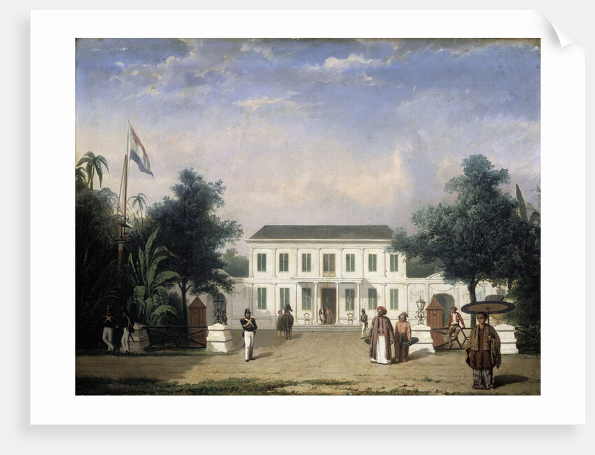 House on the Rijswijk, Batavia, Jalan Veteran Jakarta Indonesia by Ernest Alfred Hardouin