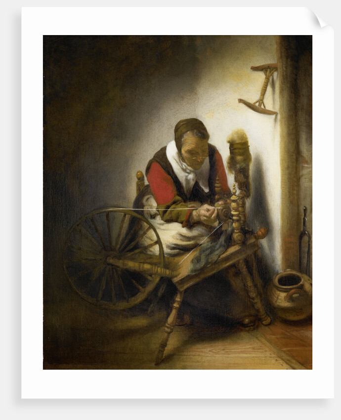The Spinner, a Niddy-noddy Hanging on the Wall by Nicolaes Maes