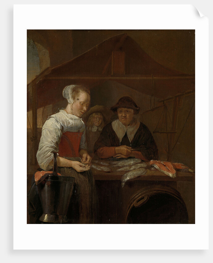 The fishwife by Quiringh Gerritsz. van Brekelenkam