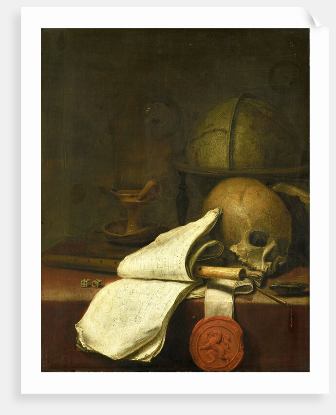 Vanitas still life by Pieter Symonsz. Potter