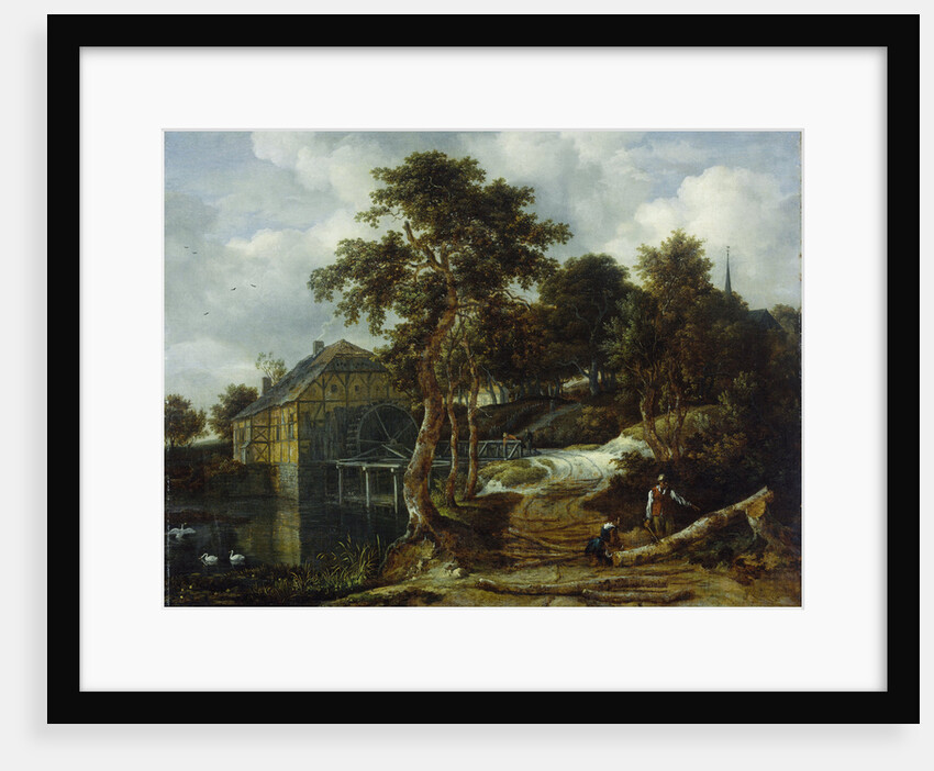 Landscape with watermill by Jacob Isaacksz. van Ruisdael