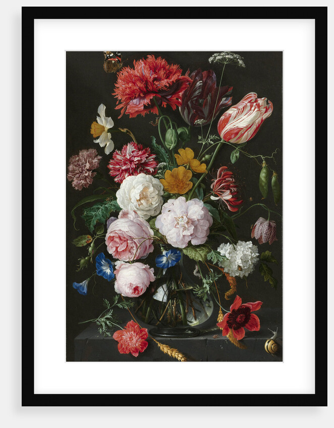 Still Life with Flowers in a Glass Vase by Jan Davidsz. de Heem