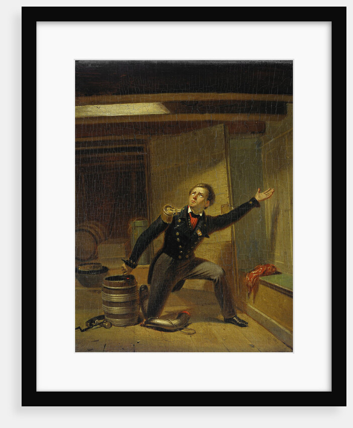Jan van Speyk insert the fuse in the powder, 5 februari 1831 by Jacobus Schoemaker Doyer