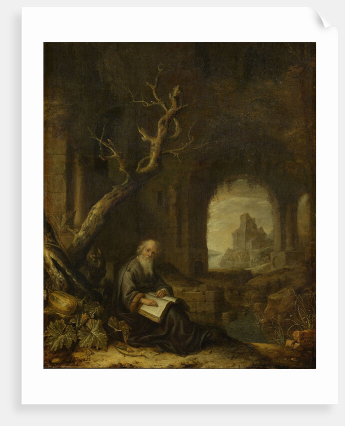 A Hermit in a Ruin by Jan Adriaensz. van Staveren