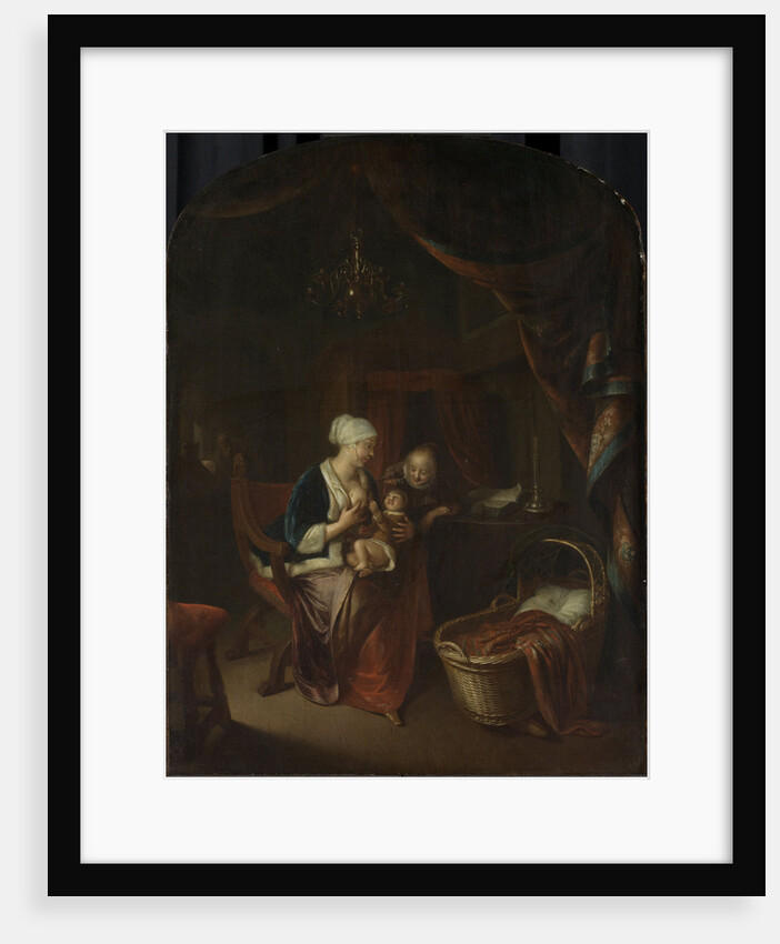 A mother giving her child the breast by Domenicus van Tol