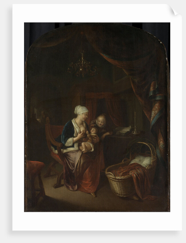 A mother giving her child the breast by Domenicus van Tol