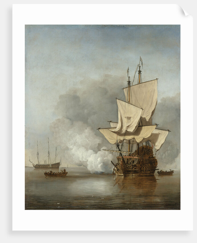 The Cannon Shot by Willem van de Velde II