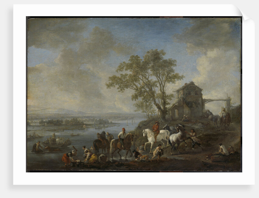 Watering Horses at a River by Philips Wouwerman