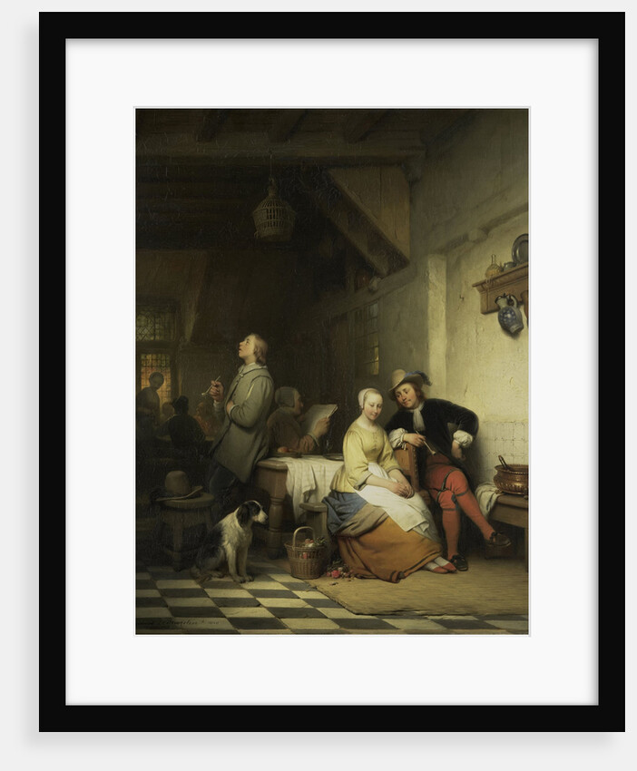 Tavern Interior with Figures in 17th-century Costume by Ferdinand De Braekeleer I
