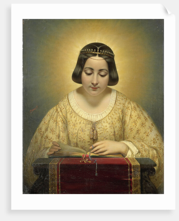 Gravin de Pagès, née de Cornellan, als de heilige Catharina by Joseph Désiré Court