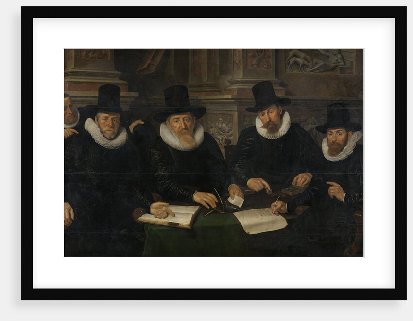 Four Regents and the ‘House Father’ of the Amsterdam Lepers’ Asylum by Werner van den Valckert