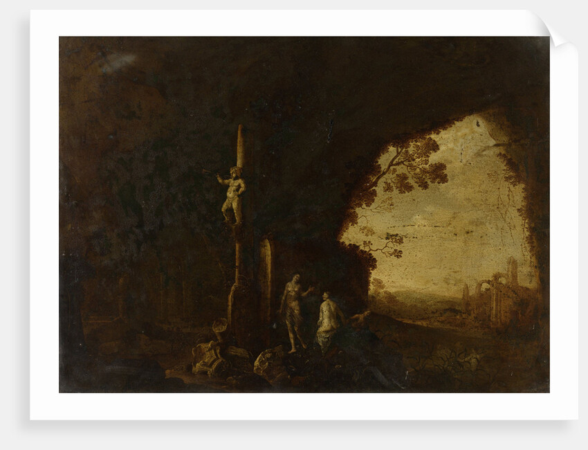Nymphs in a Grotto with Ancient Ruins by Petrus van Hattich