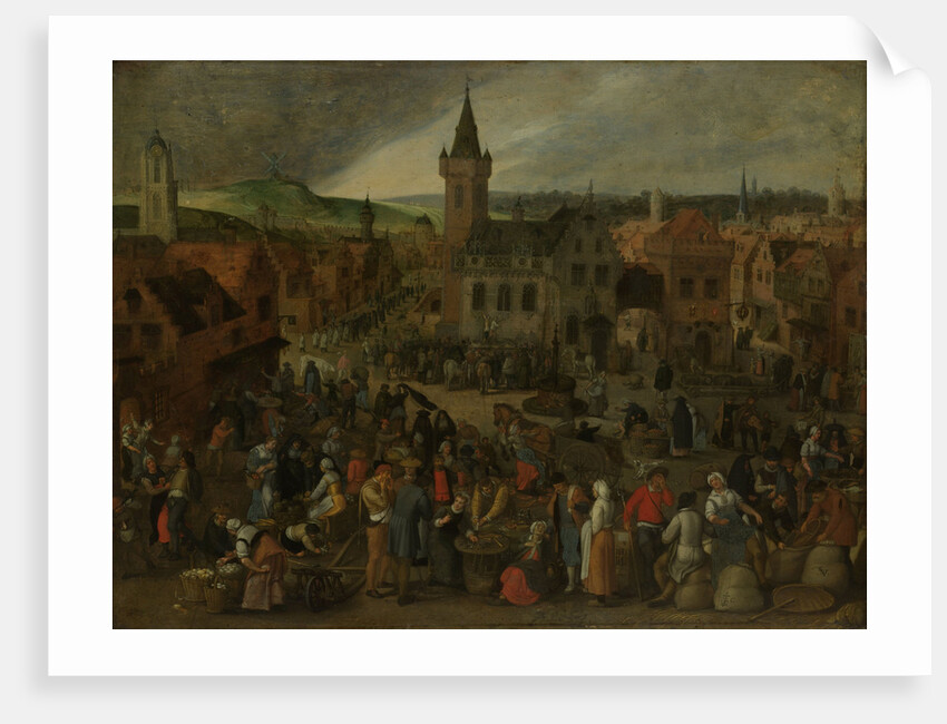 Market Day in a Flemish Town by Sebastiaan Vrancx