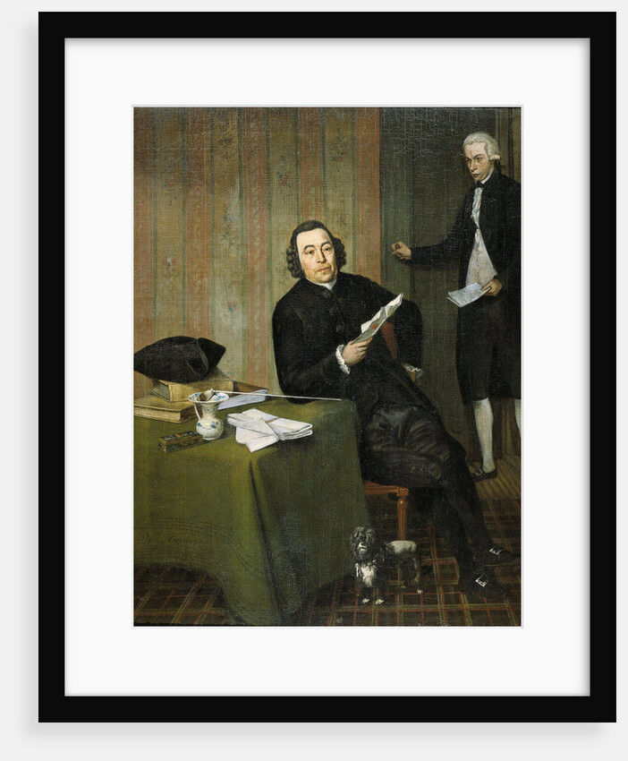 Portrait of the Haarlem Notary Wernerus Köhne with his Clerk Jan Bosch, The Netherlands by Wybrand Hendriks