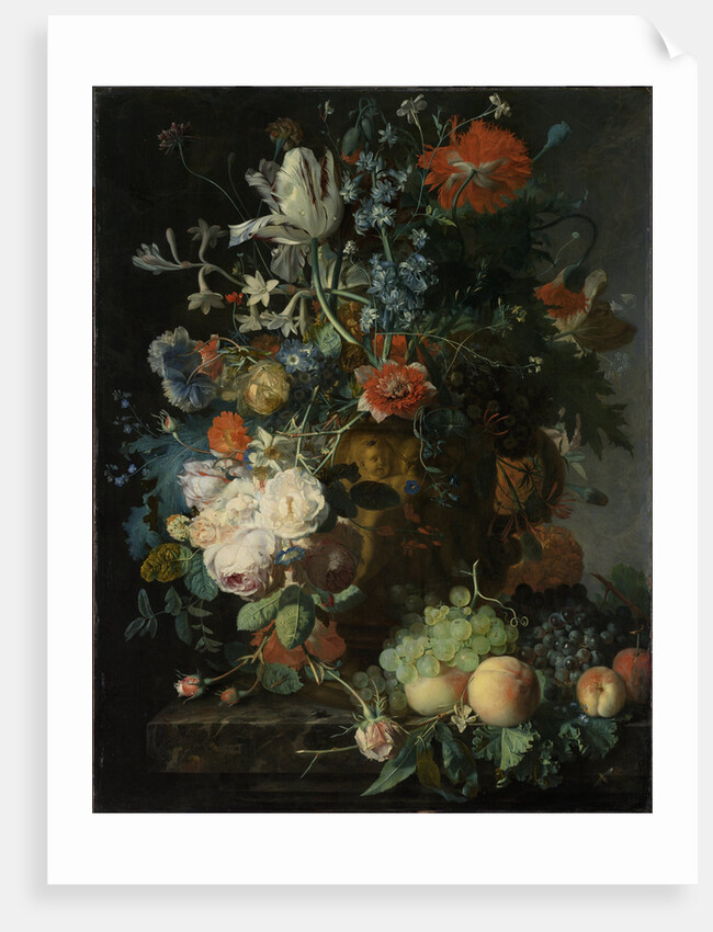 Still Life with Flowers and Fruit by Jan van Huysum