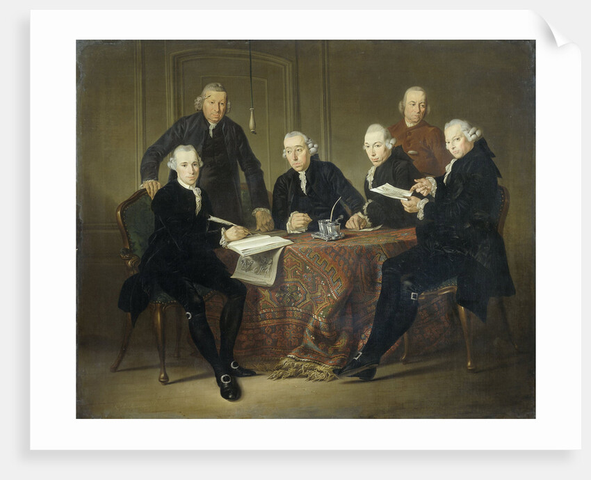 The Four Regents, the Secretary and the House Father of the Lepers' House of Amsterdam, 1773 by Jacobus Luberti Augustini