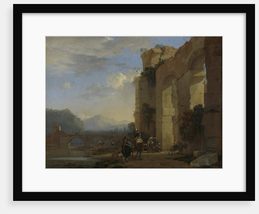 Muleteers beside an Italian Ruin by Jan Asselijn