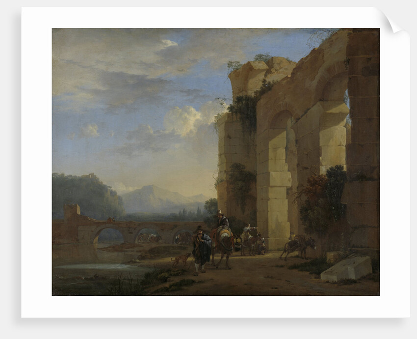 Muleteers beside an Italian Ruin by Jan Asselijn