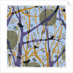 Trees and birds in my garden 3 by Anna Zaliski