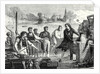 The Boatmen of the Weser Chop Papin's Steamboat in Pieces by Anonymous