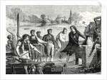 The Boatmen of the Weser Chop Papin's Steamboat in Pieces by Anonymous