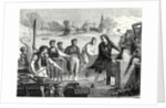 The Boatmen of the Weser Chop Papin's Steamboat in Pieces by Anonymous