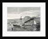 The 'Clermont' Robert Fulton's First Steamboat Sailing on the Hudson River in New York at Albany by Anonymous