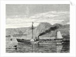 The 'Clermont' Robert Fulton's First Steamboat Sailing on the Hudson River in New York at Albany by Anonymous