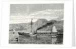 The 'Clermont' Robert Fulton's First Steamboat Sailing on the Hudson River in New York at Albany by Anonymous