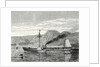 The 'Clermont' Robert Fulton's First Steamboat Sailing on the Hudson River in New York at Albany by Anonymous