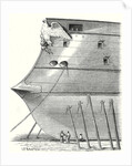 The Front of a Steam-Propelled Ironclad Warship by Anonymous
