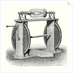 Hauksbee's First Electric Machine by Anonymous