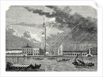 The Tower of St. Mark's in Venice Struck and Damaged by Lightning April 23 1745 by Anonymous