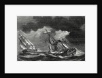 The Ship of Captain Cook is Spared Thanks to His Lightning Rod While a Dutch Ship is Almost Struck by Lightning by Anonymous