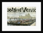 Venice Gondolas at the Station Piazza San Marco 1892 by Anonymous