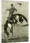 A Bronco Buster Riding a Bucking Horse 1891 USA by Anonymous