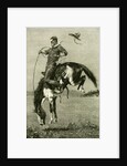 A Bronco Buster Riding a Bucking Horse 1891 USA by Anonymous