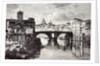 Rome Italy 1875 Island of the Tiber St. Bartholomew and the Quattro Capi Bridge by Anonymous