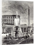 Rome Italy 1875 Obelisk of Caligula and Fountains of the Piazza of St. Peter's by Anonymous