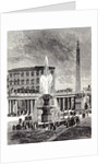 Rome Italy 1875 Obelisk of Caligula and Fountains of the Piazza of St. Peter's by Anonymous