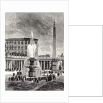 Rome Italy 1875 Obelisk of Caligula and Fountains of the Piazza of St. Peter's by Anonymous