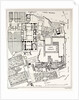 Rome Italy 1875 Plan of the Excavations on the Palatine by Anonymous