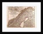 Norway Sweden Map 1872 by Anonymous