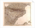 Spain France Pyrenees Map 1872 by Anonymous