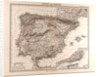 Spain and Portugal Map 1875 by Anonymous