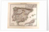 Spain and Portugal Map 1875 by Anonymous