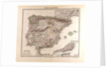 Spain and Portugal Map 1875 by Anonymous