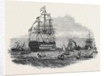 Her Majesty Going on Board the Albion, at Spithead by Anonymous
