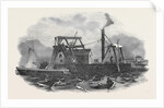 Blowing Up of the Whiting Shoal, Limehouse Reach, Dredging Machine by Anonymous