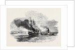 The Ship Lord Ashburton on Fire, Charleston. by Anonymous